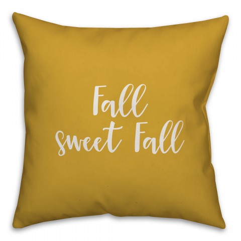 Fall Sweet Fall in Mustard 18x18 Spun Poly Pillow