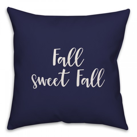 Fall Sweet Fall in Navy 18x18 Spun Poly Pillow