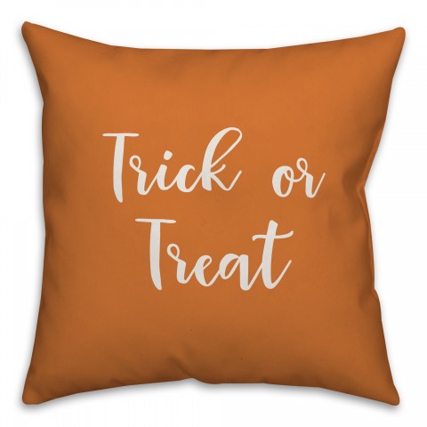 Trick Or Treat in Orange 18x18 Spun Poly Pillow