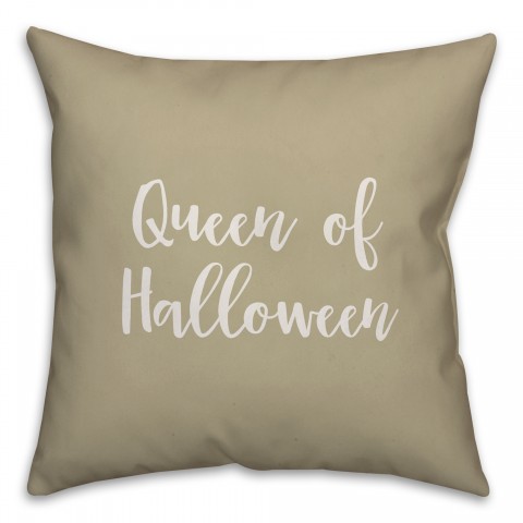 Queen Of Halloween in Beige 18x18 Spun Poly Pillow