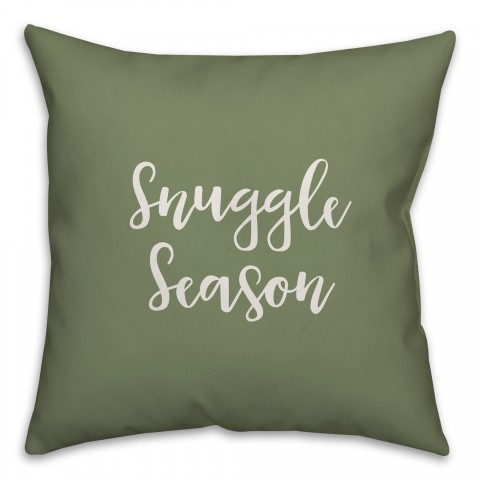 Snuggle Season in Green 18x18 Spun Poly Pillow