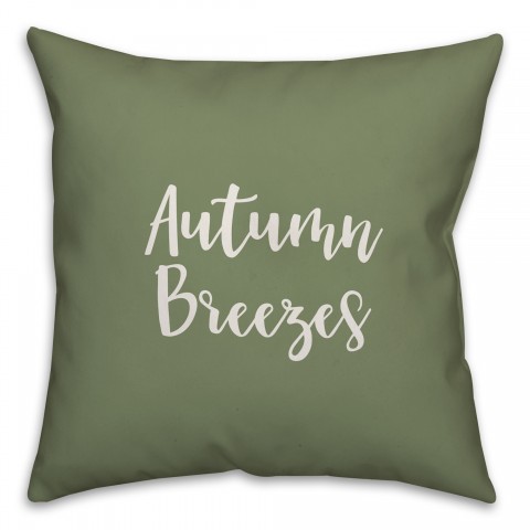 Autumn Breezes in Green 18x18 Spun Poly Pillow Cover