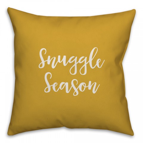 Snuggle Season in Mustard 18x18 Spun Poly Pillow Cover