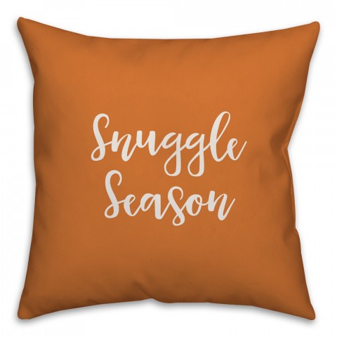Snuggle Season in Orange 18x18 Spun Poly Pillow Cover