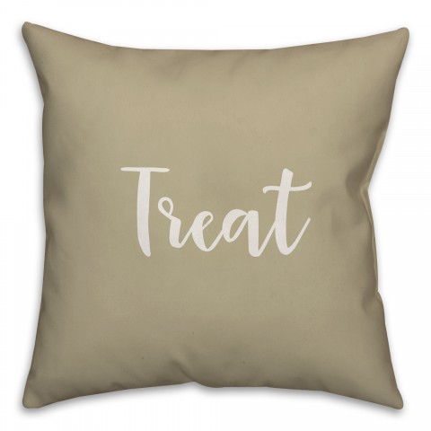 Treat in Beige 18x18 Spun Poly Pillow Cover