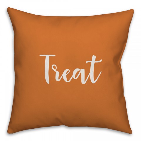 Treat in Orange 18x18 Spun Poly Pillow Cover