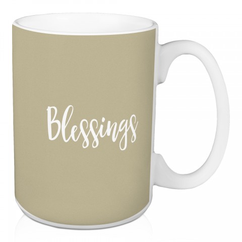 Blessings in Beige 15 oz Mug