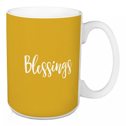 Blessings in Mustard 15 oz Mug