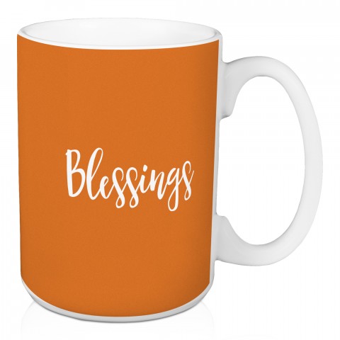 Blessings in Orange 15 oz Mug