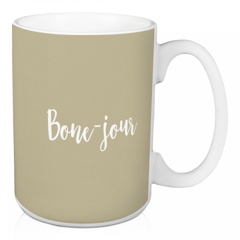 Bone-jour in Beige 15 oz Mug
