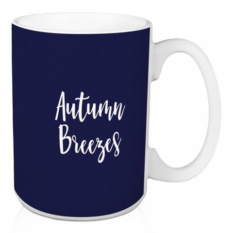 Autumn Breezes in Navy 15 oz Mug