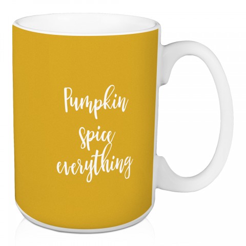 Pumpkin Spice Everything in Mustard 15 oz Mug