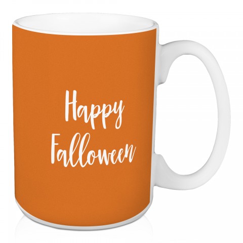 Happy Falloween in Orange 15 oz Mug