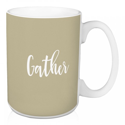 Gather in Beige 15 oz Mug