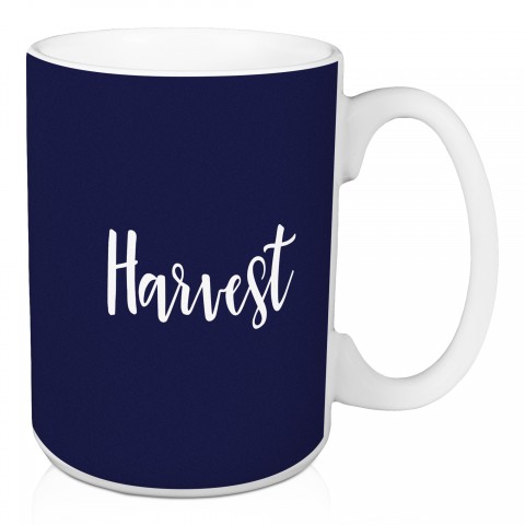 Harvest in Navy 15 oz Mug