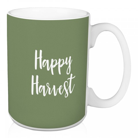 Happy Harvest in Green 15 oz Mug