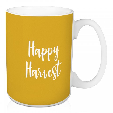 Happy Harvest in Mustard 15 oz Mug