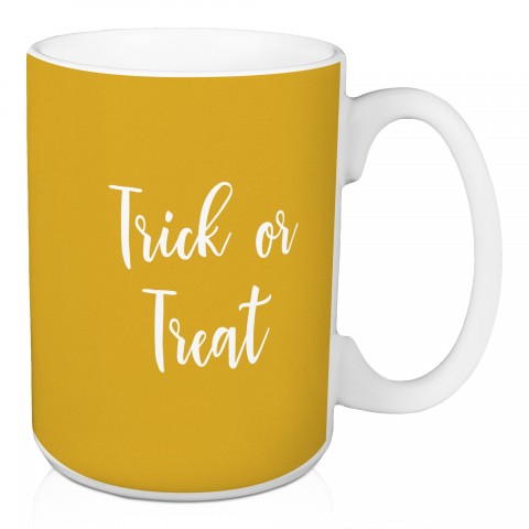 Trick Or Treat in Mustard 15 oz Mug