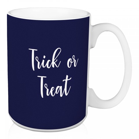 Trick Or Treat in Navy 15 oz Mug