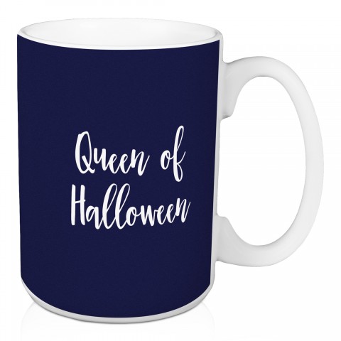 Queen Of Halloween in Navy 15 oz Mug