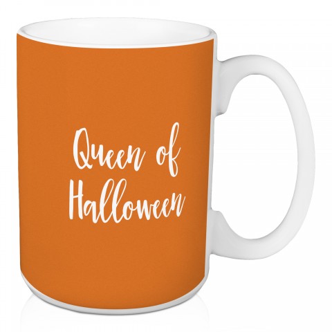 Queen Of Halloween in Orange 15 oz Mug