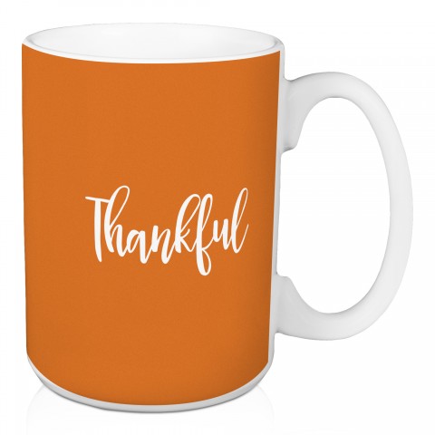 Thankful in Orange 15 oz Mug
