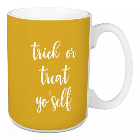 Trick Or Treat Yo' Self in Mustard 15 oz Mug