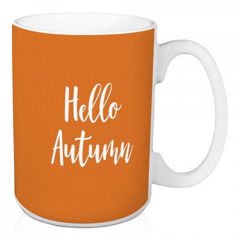 Hello Autumn in Orange 15 oz Mug