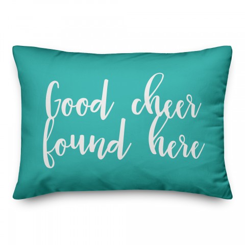 Oh Christmas Tree in Teal 14x20 Spun Poly Pillow