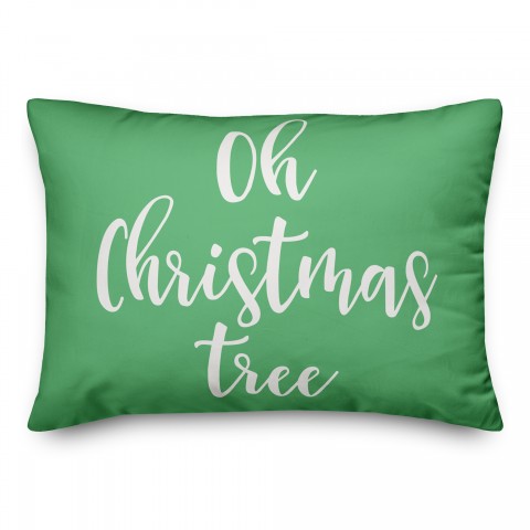 Oh Christmas Tree in Light Green 14x20 Spun Poly Pillow