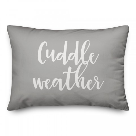 Cuddle Weather in Gray 14x20 Spun Poly Pillow