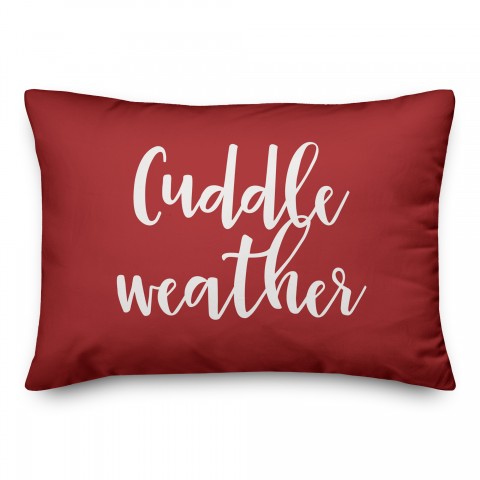 Cuddle Weather in Red 14x20 Spun Poly Pillow