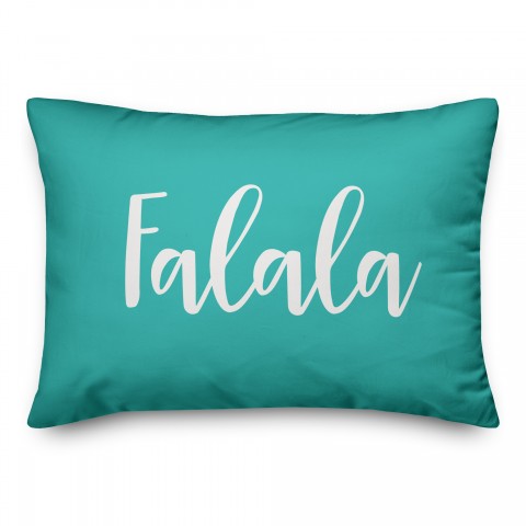 Falala in Teal 14x20 Spun Poly Pillow