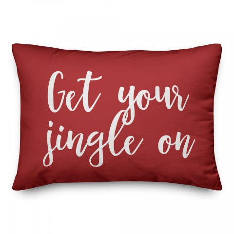 Get Your Jingle On in Red 14x20 Spun Poly Pillow