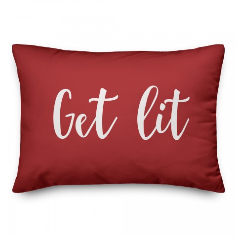 Get Lit in Red 14x20 Spun Poly Pillow