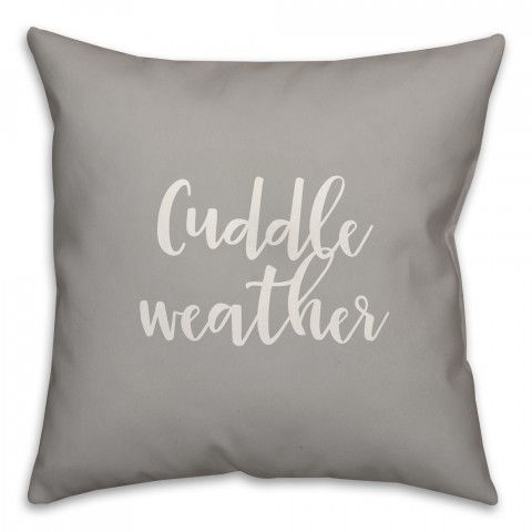 Cuddle Weather in Gray 18x18 Spun Poly Pillow
