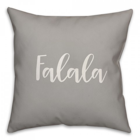Falala in Gray 18x18 Spun Poly Pillow