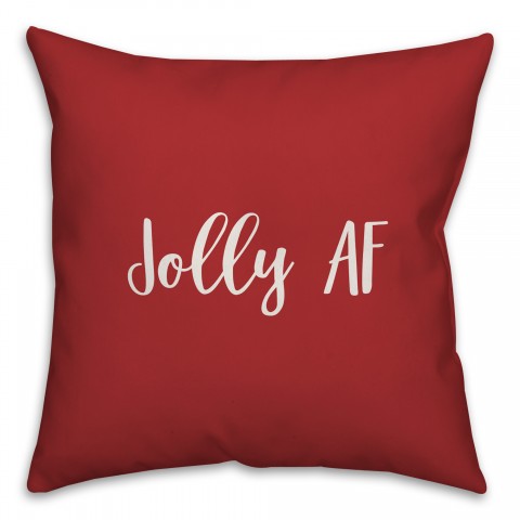 Jolly AF in Red 18x18 Spun Poly Pillow