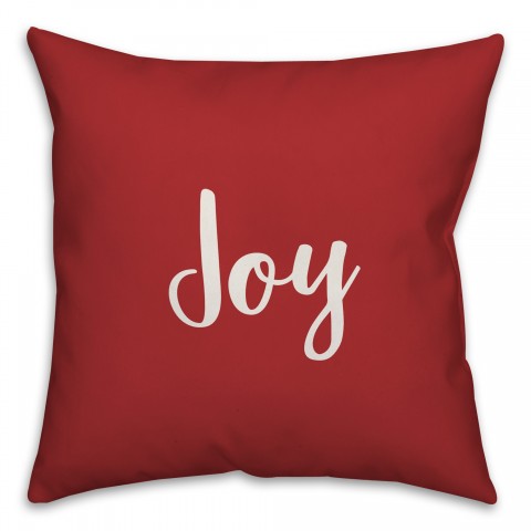 Joy in Red 18x18 Spun Poly Pillow