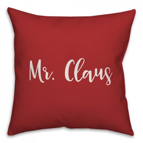 Mr. Claus in Red 18x18 Spun Poly Pillow
