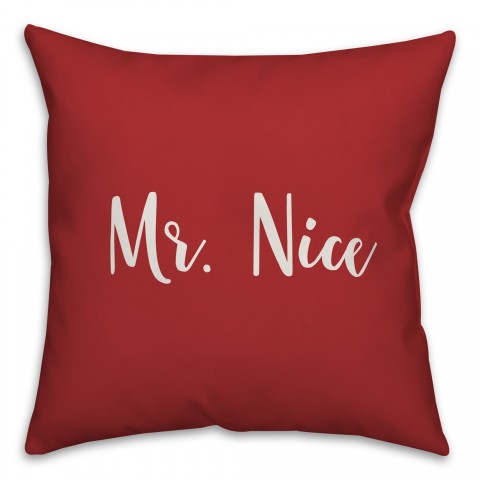 Mr. Nice in Red 18x18 Spun Poly Pillow