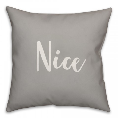 Nice in Gray 18x18 Spun Poly Pillow