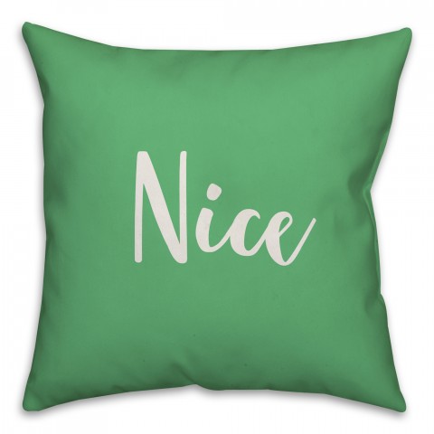 Nice in Light Green 18x18 Spun Poly Pillow
