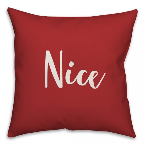 Nice in Red 18x18 Spun Poly Pillow