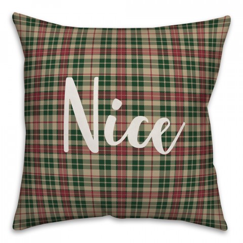 Nice in Tartan Plaid 18x18 Spun Poly Pillow