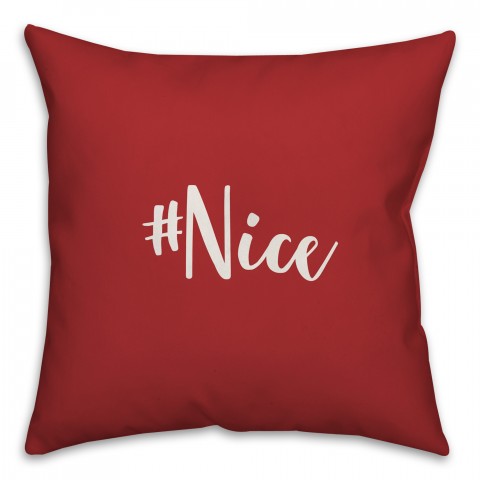 #Nice in Red 18x18 Spun Poly Pillow