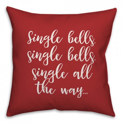 Single All The Way in Buffalo Red 18x18 Spun Poly Pillow