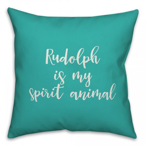 Don’t Get Your Tinsel In A Tangle in Teal 18x18 Spun Poly Pillow