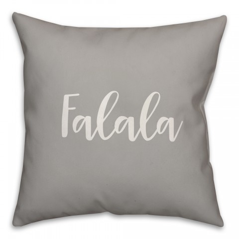 Falala in Gray 18x18 Spun Poly Pillow Cover