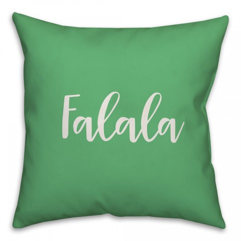 Falala in Light Green 18x18 Spun Poly Pillow Cover